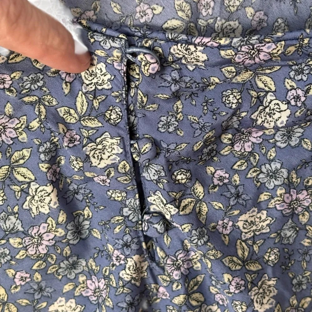 Free People Blue Floral Long Sleeve Midi Dress